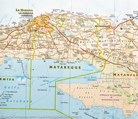 carte Havane carte routière routes autoroutes aéroports
