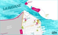 Carte de La Havane avec le quartier de La Habana Vieja