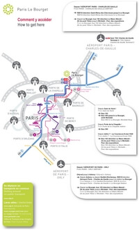 Plan accès aéroport Paris le Bourget