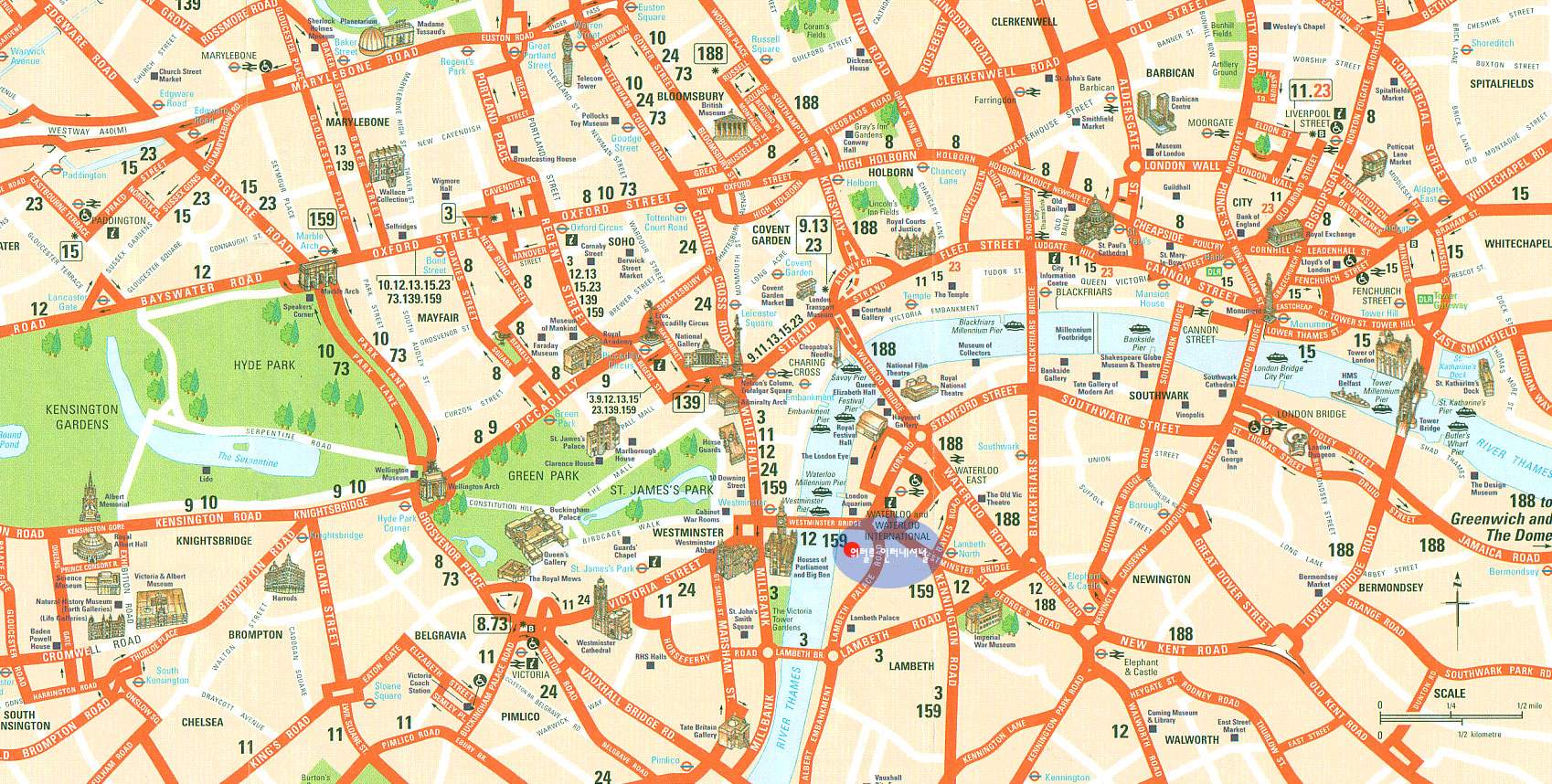 Londres: Carte touristique imprimable