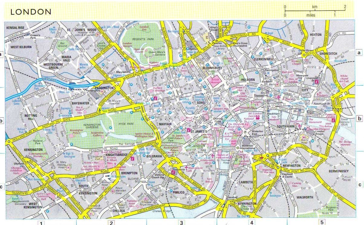 Carte de Londres la capitale du Royaume-Uni