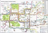 Carte de Londres avec les bus
