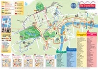 Carte de Londres avec le plan du bus touristique The Original Tour
