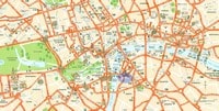 Carte Londres centre avec les rues, les parcs et les monuments