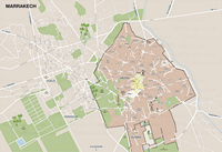 carte Marrakech rues quartiers bâtiments