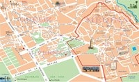 Carte de Marrakech touristique avec des illustrations