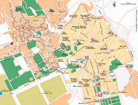 carte Marrakech rues hôpital gare palais mosquées