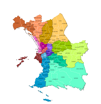 Carte de Marseille avec les 111 quartiers