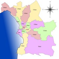 Carte de Marseille avec les arrondissements