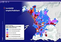 Carte de Marseille avec la mixité emploi habitant