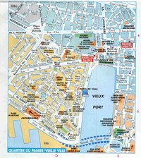 Carte de la vieille ville de Marseille