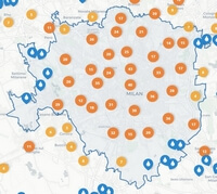 Carte fontaine Milan