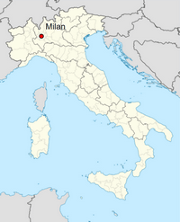 Carte localisation Milan