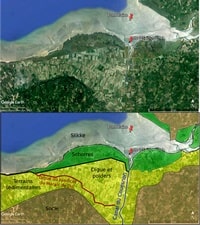 carte Mont-Saint-Michel géologique type sol sédimentation