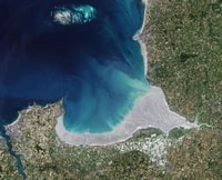 Photo satellite du Mont-Saint-Michel satellite ESA