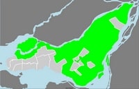 carte localisation de Montréal en vert dans son agglomération