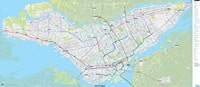 carte Montréal rues routes réseau transport métro