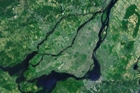 Photo satellite de Montréal