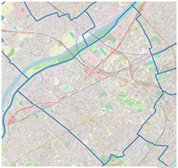 Grande carte Nanterre rue avenue