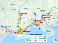 Carte de Nice avec les transports