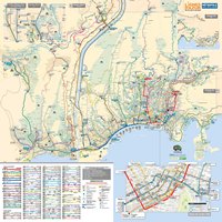 Carte de Nice avec les transports en commun aux alentours