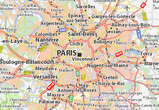 carte de paris et banlieue