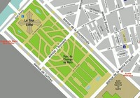Carte du Champs de Mars de Paris avec la tour Eiffel