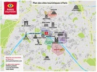 Carte de Paris avec les sites touristiques importants et Notre-Dame de Paris