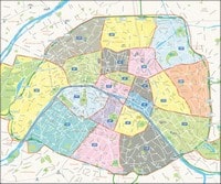 Carte de Paris grande carte de Paris avec les arrondissements