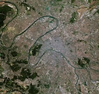 Carte de Paris photo satellite