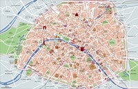 carte Paris touristique monuments hôpitaux