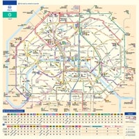 Plan Paris carte bus parisiens détail