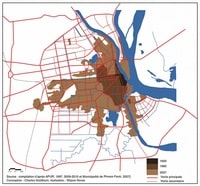 carte Phnom Penh évolution ville