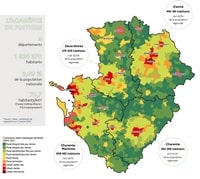 carte académie Poitiers typologie communes rurales urbaines