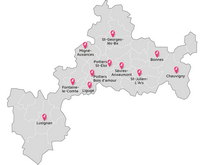 Carte du Grand Poitiers avec les déchèteries