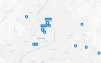 Carte interactive de Poitiers avec les fontaines d'eau potable