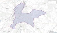Carte de Poitiers avec les limites administratives de la ville