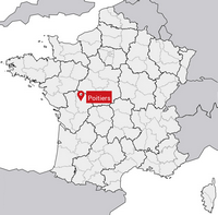 Carte de la localisation de Poitiers en France