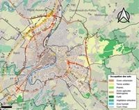 carte Poitiers occupation sols zones urbanisées