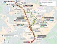 Carte Saint-Etienne tram parking