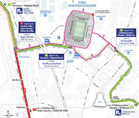 Carte accès stade football Saint-Etienne