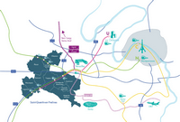 Carte Saint-Quentin-en-Yvelines gare route