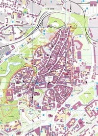 Carte Tallinn centre avec le nom des rues et le numéro des habitations