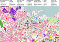 Carte de Tallinn avec les lieux intéressants