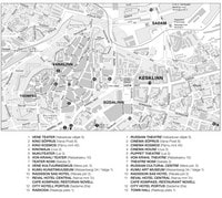 Carte de Tallinn avec les monuments importants, les musées, les théâtres