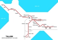 carte Tallinn plan du tramway
