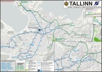 Carte de Tallinn avec les transports en commun