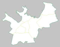 Carte de Tallinn vierge avec les huit quartiers