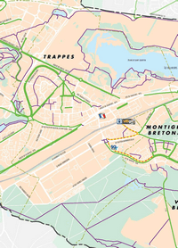 Carte vélo Trappes piste cyclable